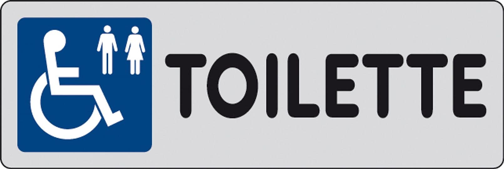 Etichetta Adesiva 150 x 50 Toilette Disabili 10 Pezzi - 2