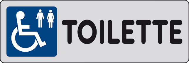 Etichetta Adesiva 150 x 50 Toilette Disabili 10 Pezzi - 2