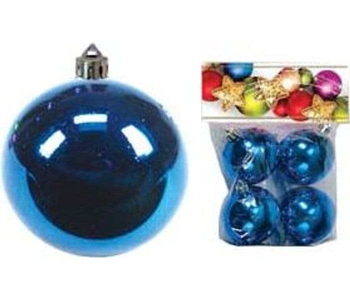 Sfere Lisce Blu 60 mm in Confezione da 4 Pezzi 6 Pezzi - 2