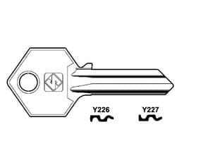 Chiavi per Cilindri Yale 5 Spine Grandi YA227 Sx Silca 10 Pezzi - 2