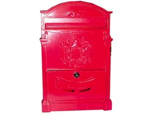 Cassetta Postale in Alluminio per Esterni Residence Rossa 25 CMX9X41H - 2
