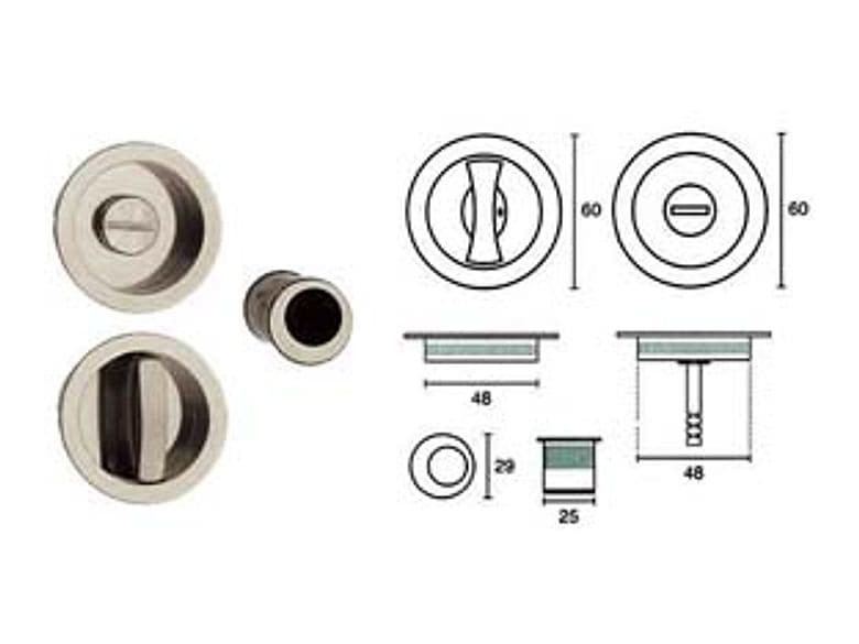 Kit per Porte Scorrevoli Cromo Satinato E0262S51 Ø 60 mm Telese - 2