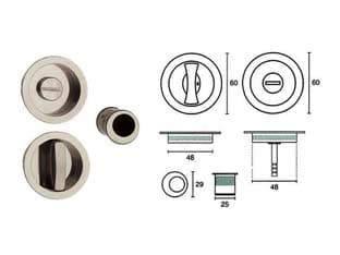 Kit per Porte Scorrevoli Cromo Satinato E0262S51 Ø 60 mm Telese - 2