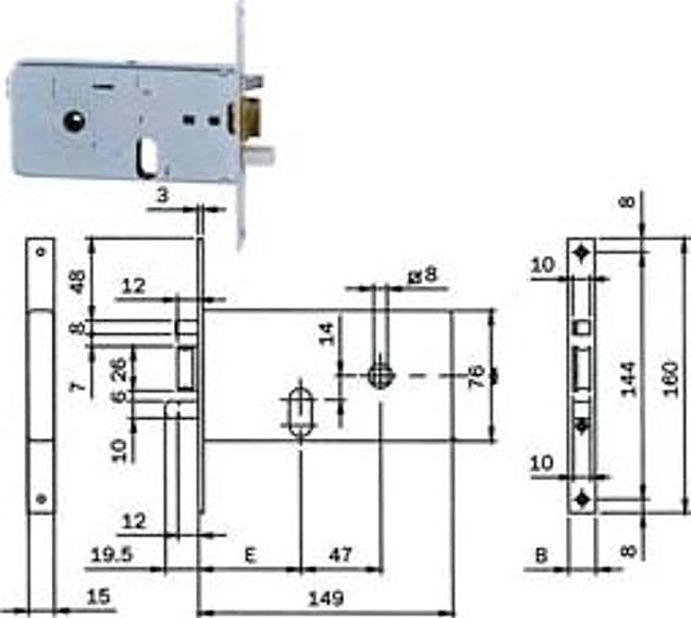 Elettroserratura da Infilare per Fasce 76 mm H 550 70 Mm, Frontale 20 mm – Iseo Serrature