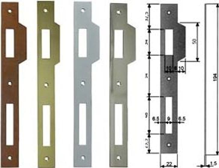 Contropiastra con Aletta per Serratura Patent a Bussola Bordo 5 Cod 204095 – Agb