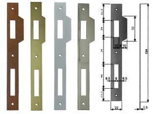 Contropiastra con Aletta per Serratura Patent a Bussola Bordo 5 Cod 204095 - 2