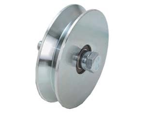 Ruota Cancelli Gola V con 2 Cuscinetti a Sfera ART.407 Ee ¸ 160 MMX32 - 2