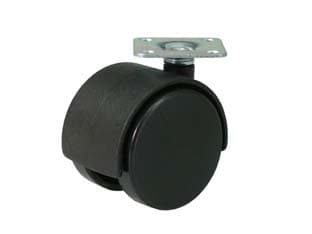 Ruote Doppie in Nylon con Piastra Ø 40 mm Piastra 38 MMX38 Quality 4 Pezzi - 2