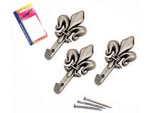 Ganci per Quadri Giglio Argento Grandi in Blister 47 Mm, in BL.3 12 Blister - 2