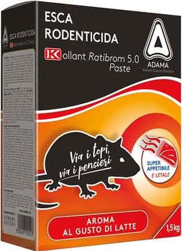 Esca Topicida Ratibrom 5 Paste 1,5 kg (3 x 500GR) Kollant - 2