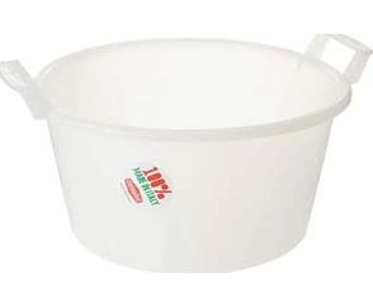 Bacinella Tonda in Polietilene Neutro Ø 40 mm cm da 15 l 3 Pezzi - 2