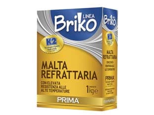 K2 Linea Briko Malta Refrattaria Grigia in Polvere 1 kg in Scatola 12 Pezzi - 2