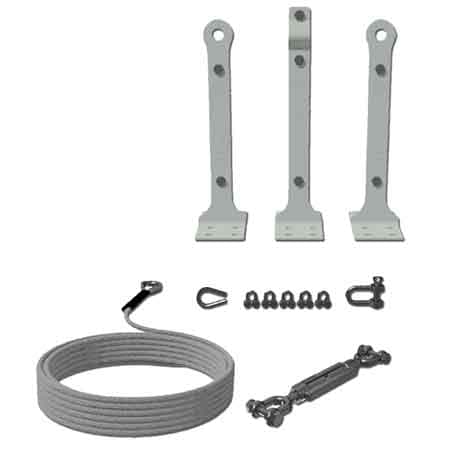 Kit Linee Vita Base Due Pendenze Fune 16 m - 2