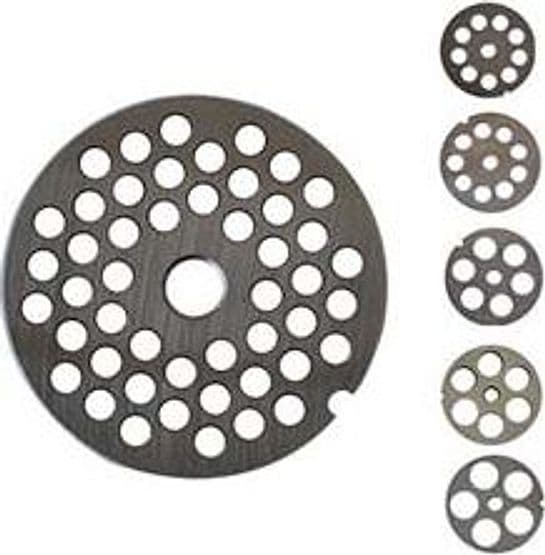 Piastre in Acciaio al Carbonio per Tritacarne Elettrici N°22 Foro 10 mm - 2