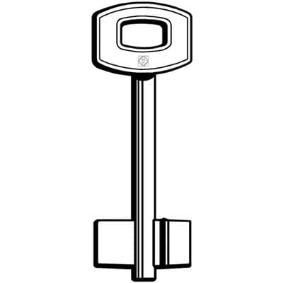 Chiave Doppia Mappa Sibi Sab S Silca Ottone Nichelato 5 Pezzi - 2