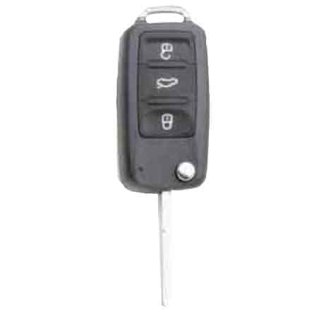Guscio per Chiave Auto Seat Skoda Volkswagen HU66BRS8 3 Bottoni - 2