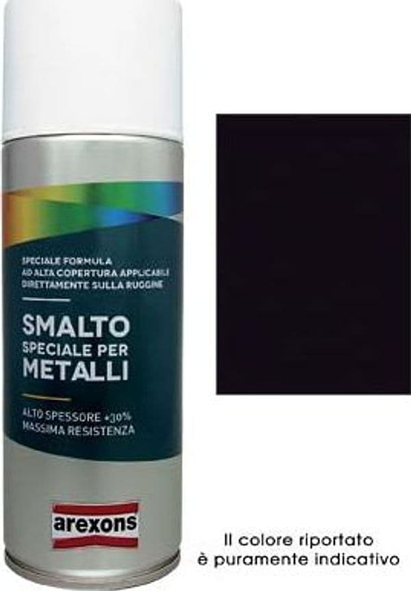 Smalto Spray Speciale Metallo Arexons Nero 400 ml 6 Pezzi