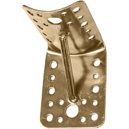 Piastra ad Angolo Piana con Rinforzo Ø 80 x 100 65 x 85 mm Spessore 2 mm - 2