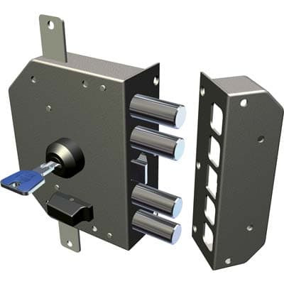 Serratura Legno Applicare 3250 K55 a 34 Cr C.europeo M4 Tripl con Scr E.mm - 2