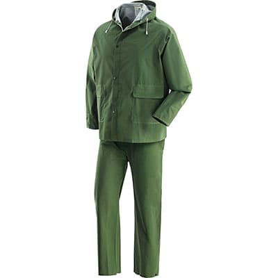 Giacca con Pantalone Impermeabile PVC Pluvio Verde L - 2