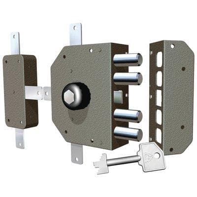 Serratura Legno Applicare 3350P Cr C.pompa M4 con Pomolo Tripl con Scr E.mm - 2