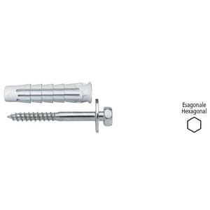 Tassello T6 Vte R 10 x 50 con Vite Sc Elematic 5 Confezioni da 10 Pezzi - 2