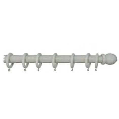Bastone Legno a Strappo D 23 Bianco 160 cm con Supp - 2