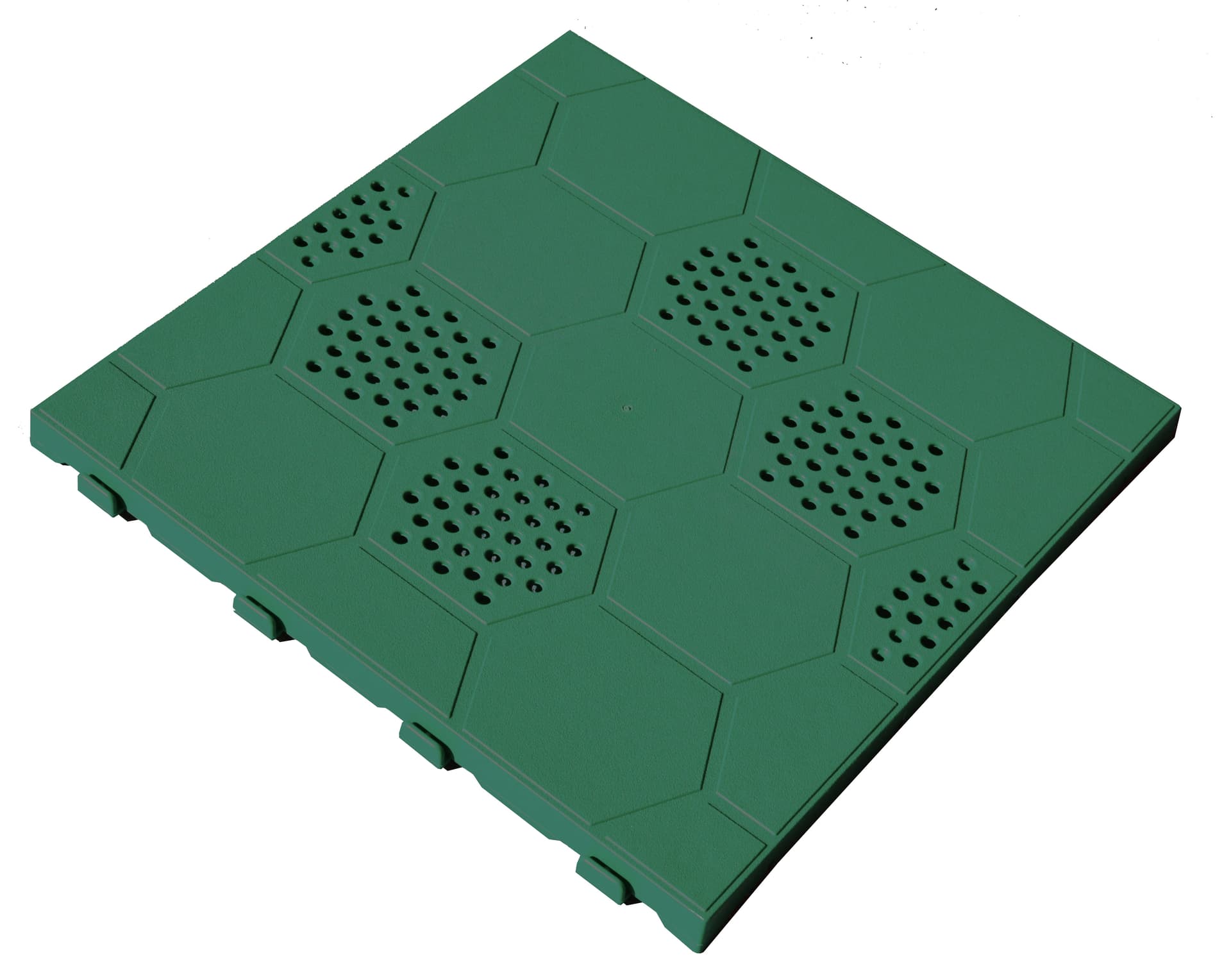 Piastrella Pavimento in Polipropilene 40 x 40 x 2,5 cm E40 Verde Art Plast - 2