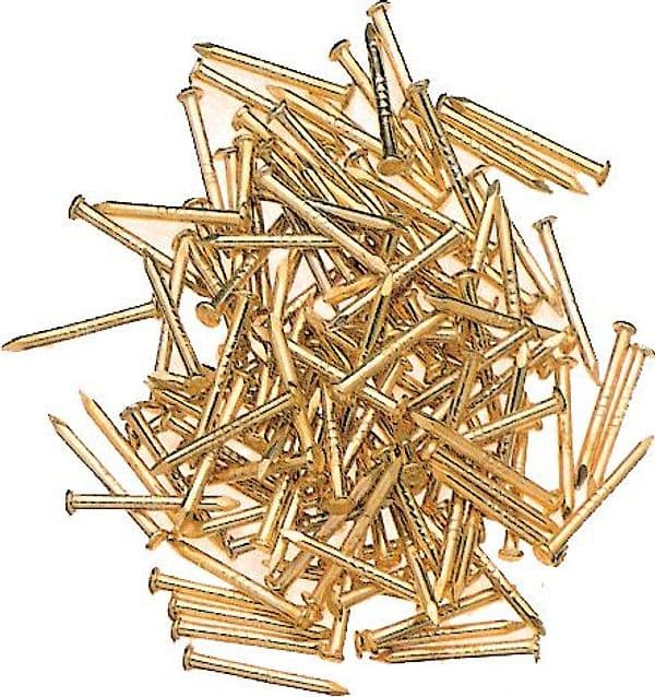 Sc Chiodi Tb 1,5 x 12 Ferro Ottonato * 5 Confezioni da 100 Pezzi - 2