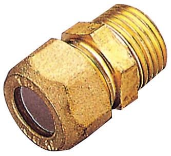 Raccordo Ottone Dir. Bicono M Gas 12 x ½ Pes Pl Tiemme 6 Pezzi - 2