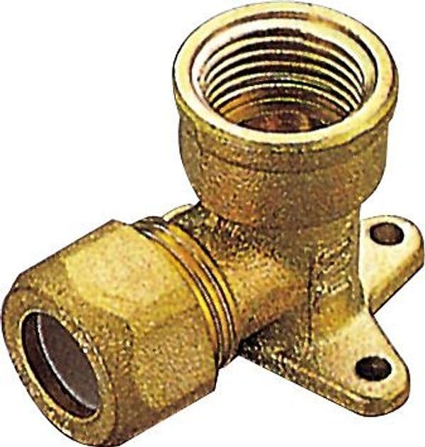 Pl Gomito Ottone Flang. Bicono F Gas 10 x 1/2 Pes Tiemme 6 Pezzi