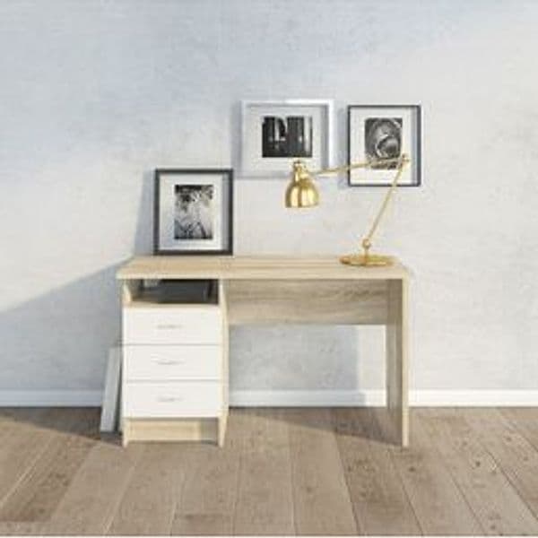Kit Scrivania Function Plus 120 x 48 x 72 Rovere Bianco - 2