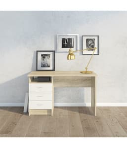 Kit Scrivania Function Plus 120 x 48 x 72 Rovere Bianco - 2