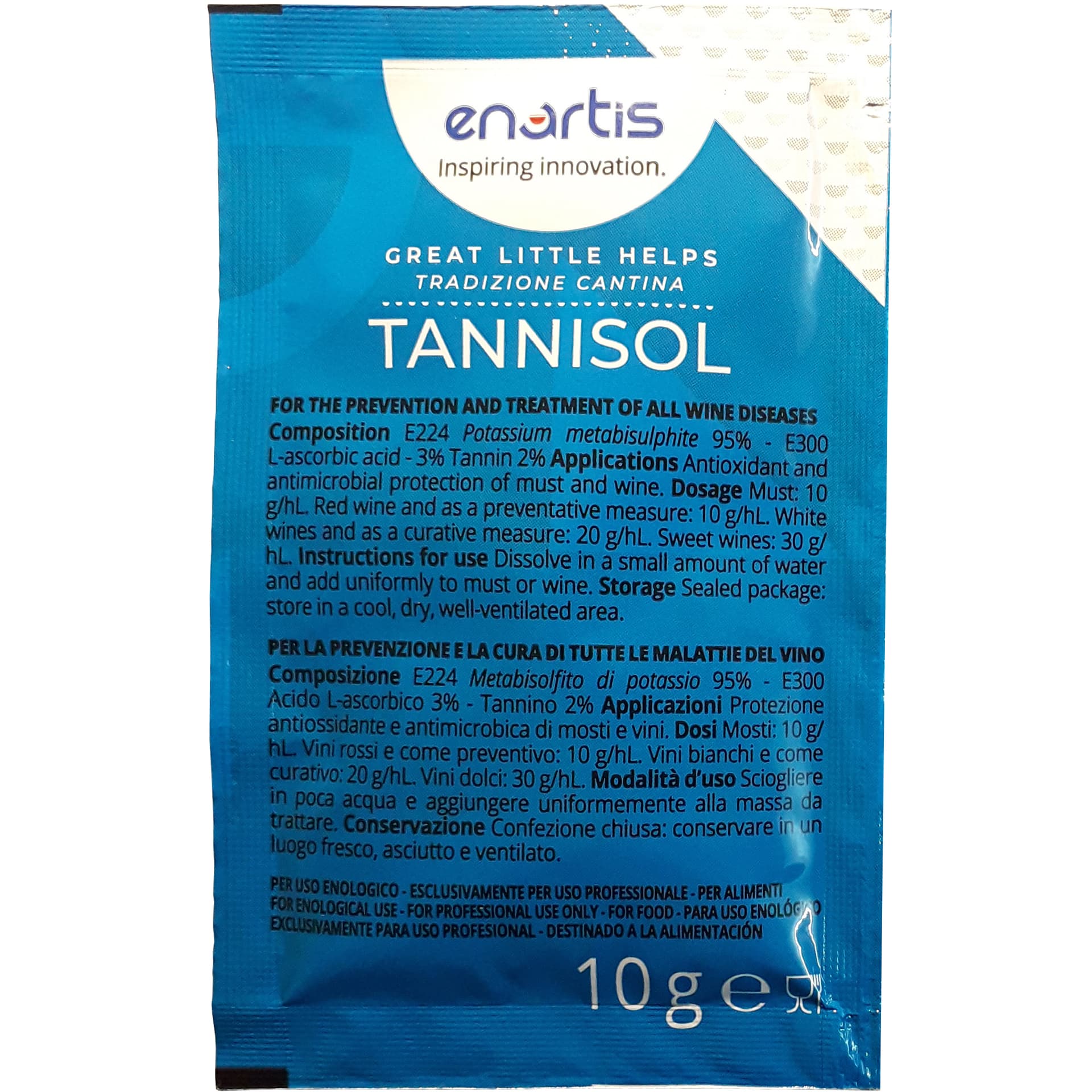 Antiossidante Vino Metabisolfito Tannisol 100 Bust - 2
