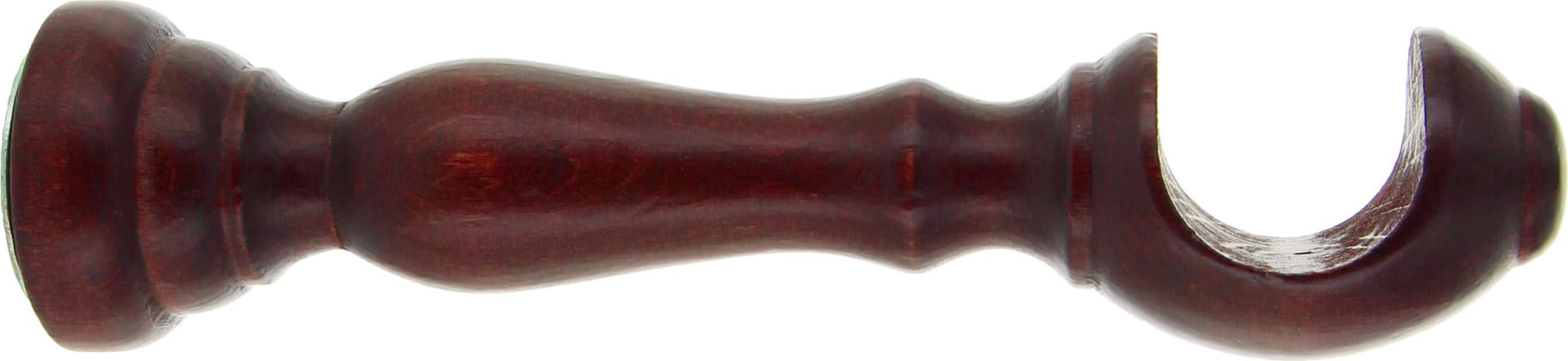 Supporto Legno per Bastone Ciliegio 18 cm 1 Coppia 2 Pezzi - 2