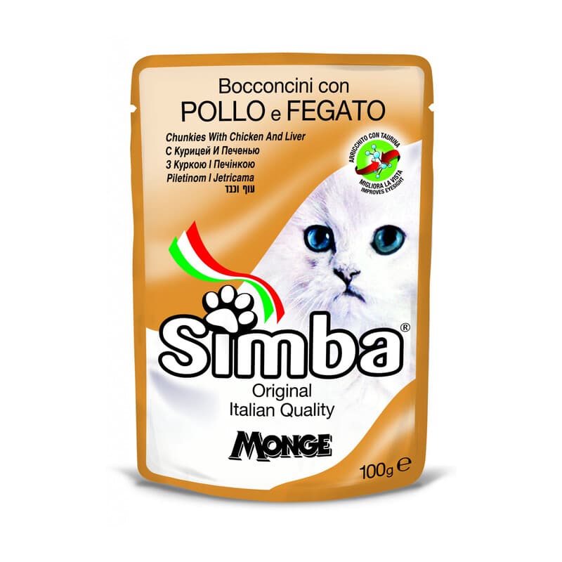 Cibo Gatto Monge Simba 100 g Pollo e Fegato 24 Pezzi - 2