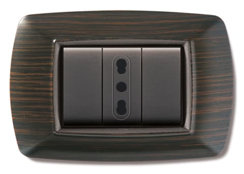 Placca Life Living Plast Wenge 3P Elettrocanali 10 Pezzi - 2