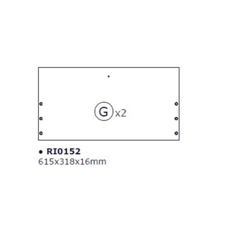Ricambio Anta G per Kit Scarpiera 5 Ribalte 65 x 15 x 164 Bianco 1307 - 2