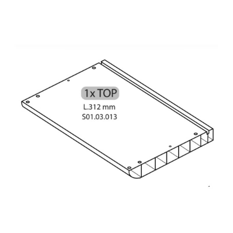 R 1XTOP L.312 mm x Armadio Spogliatoio Resina a 1 Posto in Kit con Serrat - 2