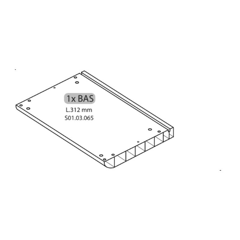 R 1XBAS L.312 mm x Armadio Spogliatoio Resina a 1 Posto in Kit con Serrat - 2
