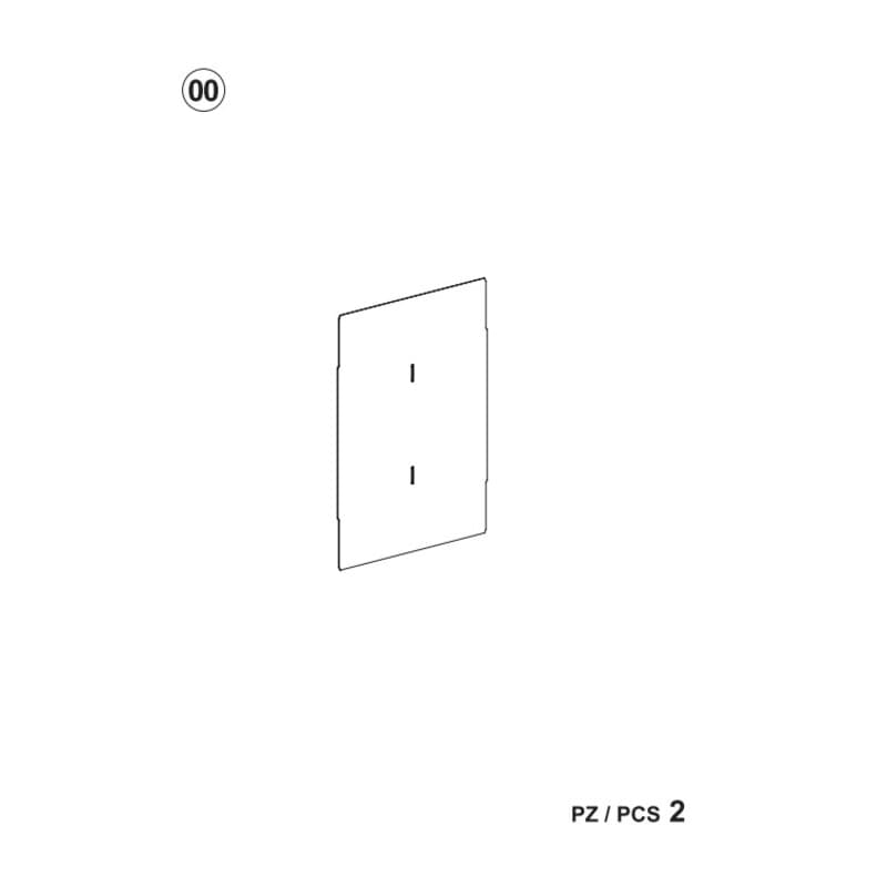 Ricambio Pannello POST.(00 per Armadio Bios 2 Ante 65 x 37 x 165 Portascope - 2