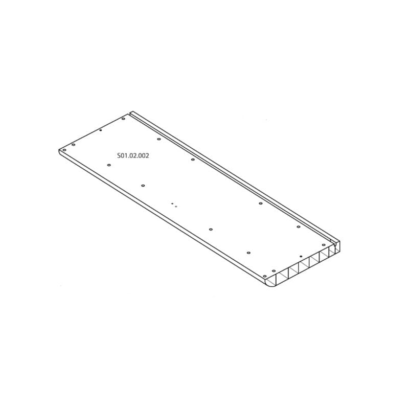 Ricambio Fianco S01.02.002 per Armadio Spogliatoio Resina a 2 Posti in Kit - 2