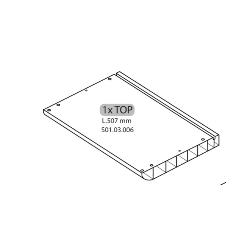 R 1XTOP L.507 mm x Armadio Sporco Pulito Resina 1 Anta - 2