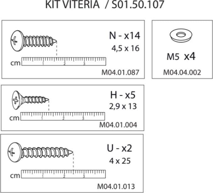 Kit Viteria S01.50.107 x Armadio Spogliatoio Resina a 1 Posto in Kit - 2