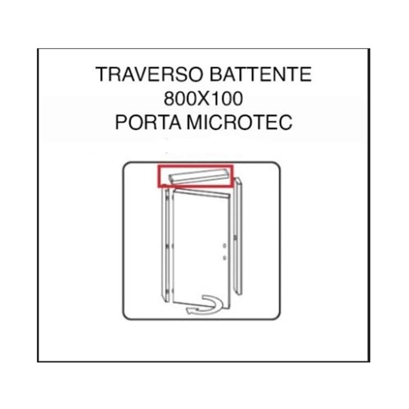 Traverso Battente x Porta Microtec Frassino Bianco 210 x 80 - 2