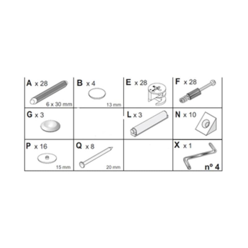 Kit Credenza 3A Zaiken Kit Viti - 2