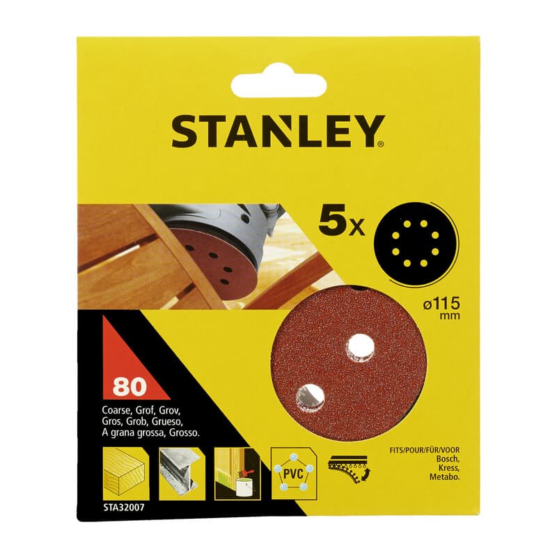 Piranha Stanley STA32007 X32007 5 Dischi Vel. Rot Orb 115 GR.80 1,0 - 2