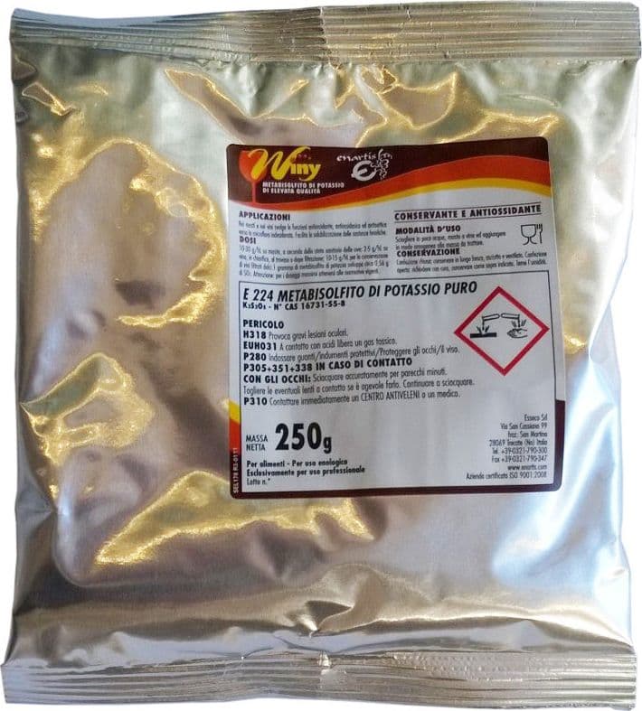 Antiossidante Vino Metabisolfito Winy 250 g - 2