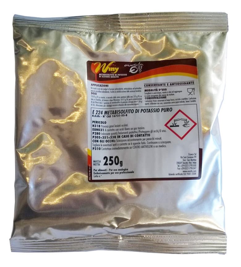 Antiossidante Vino Metabisolfito Winy 250 g - 2