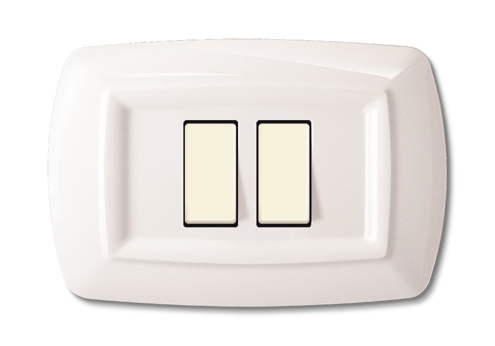 Tondo Placca Magic Plast 2P Ravvicinati Bianco Elettrocanali 10 Pezzi - 2